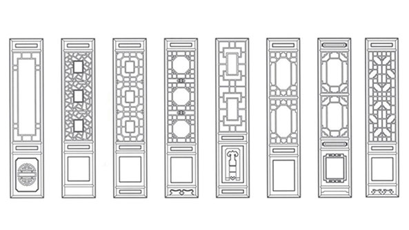 丰台喜迎门中式花格CAD设计图样式大全